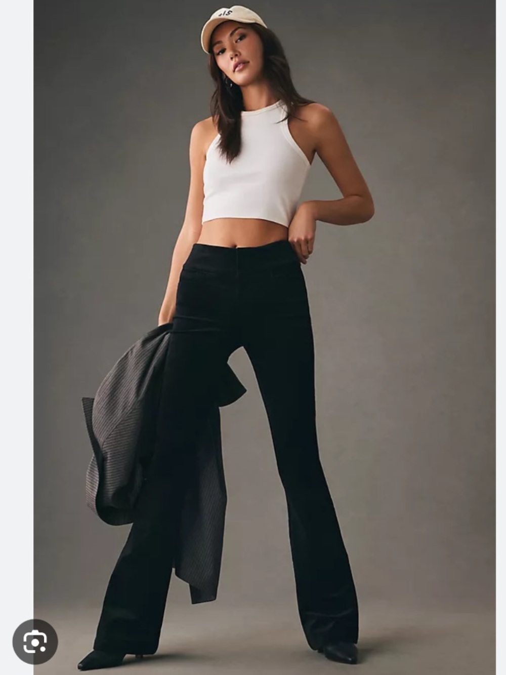 PAIGE -  Lou Lou Velvet High-Rise Flare Jeans
